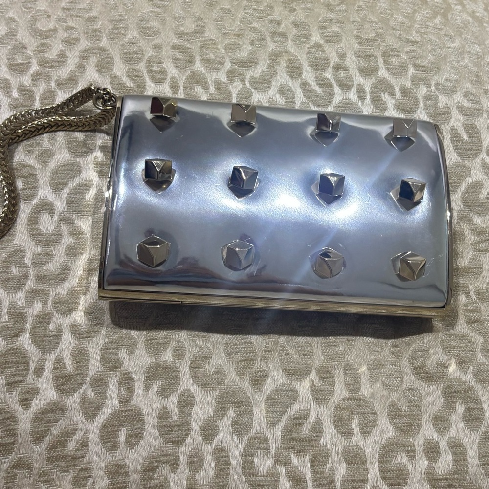 Jimmy Choo Silver Gold Mirror Clutch Bag NWT 🤩 - Picture 6 of 7